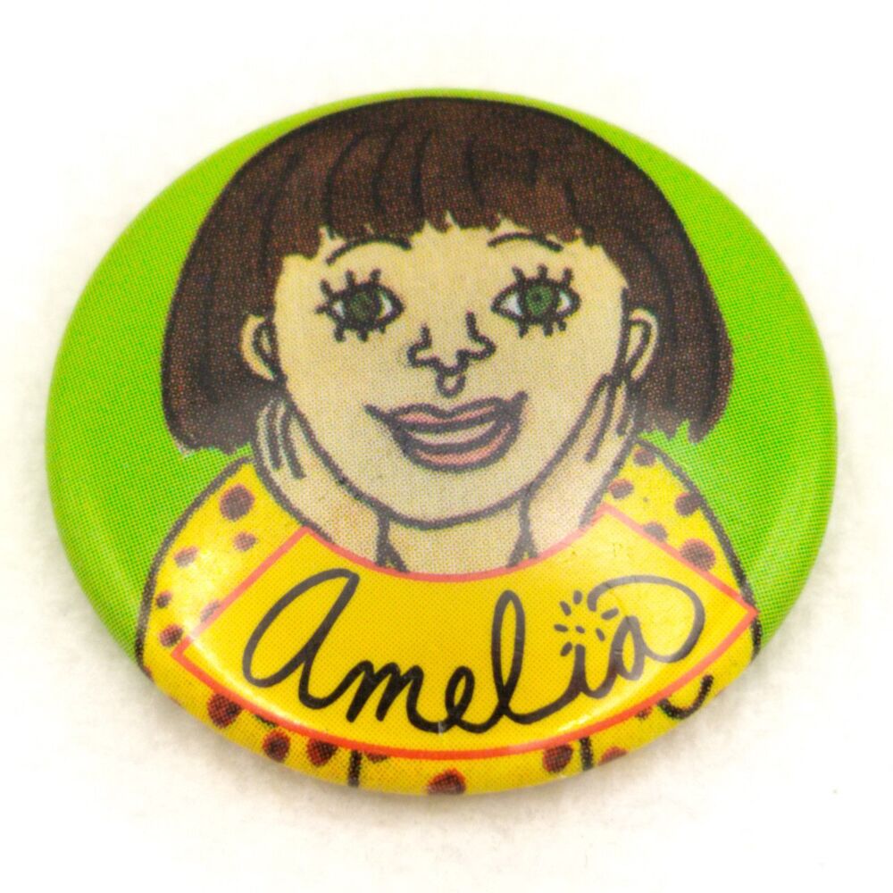 Amelia by Marissa Moss Vintage Pin Button Pinback 1999 Book Series Character